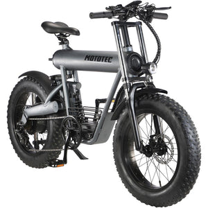 MotoTec Roadster Lithium Electric Bicycle 48V 500W Grey