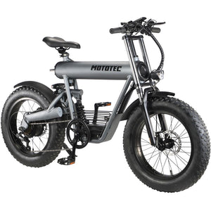 MotoTec Roadster Lithium Electric Bicycle 48V 500W Grey