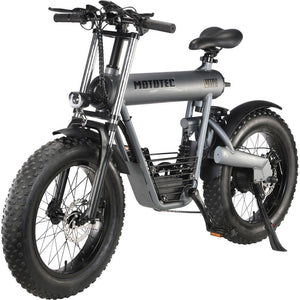 MotoTec Roadster Lithium Electric Bicycle 48V 500W Grey