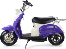 Load image into Gallery viewer, MotoTec 24v Electric Moped Purple