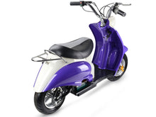 Load image into Gallery viewer, MotoTec 24v Electric Moped Purple